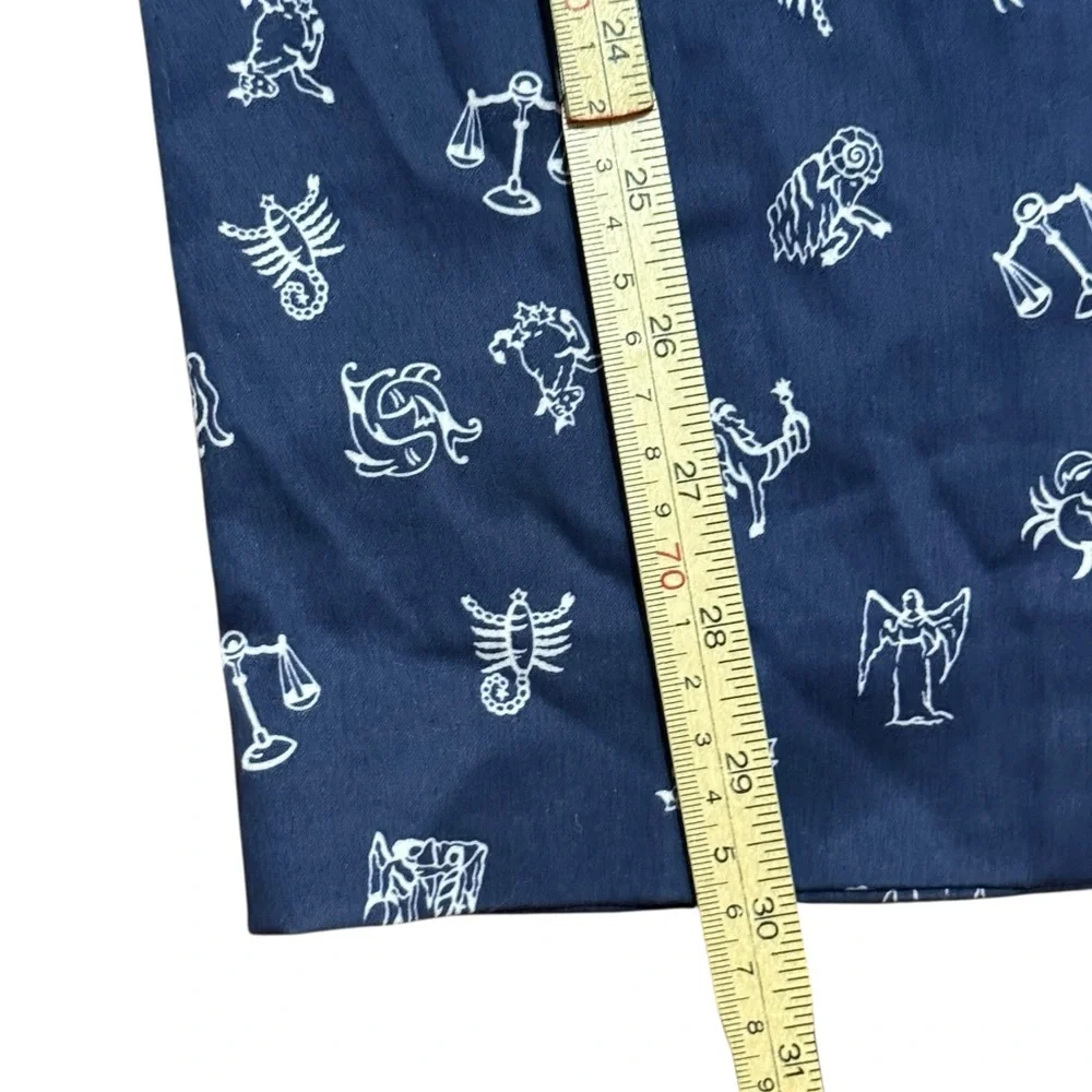 Carolina Herrera Pants Zodiac Print Dark Blue Archive Print Collection B131 Sz 8
